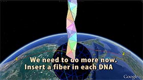 We will insert a fiber in each DNA to evolve