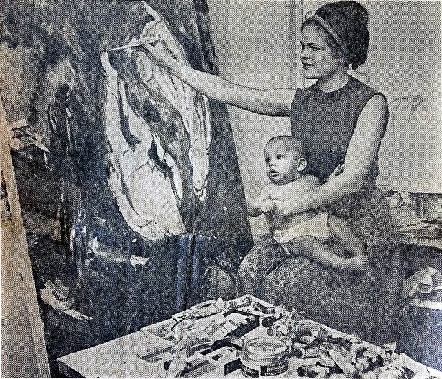 Carol Lind painting - newspaper clipping