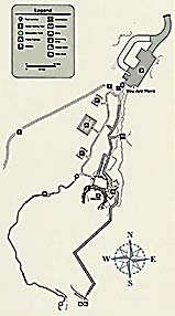 Williford site map on Welcome sign after parking lot, 2016-07-29