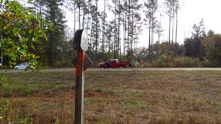 Looking east at the work site on Hwy 81 from the FNST entry on the west side