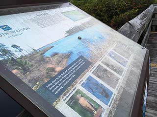 Watery sign at culvert rest stop