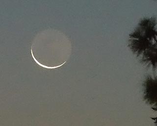 Almost new moon on 8-20-2017