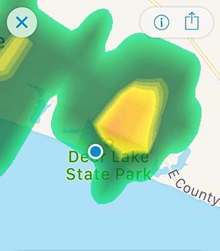 Radar at 6:24 as the rain is almost past me
