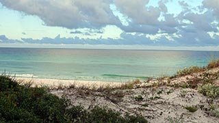 Luminous colors over gulf waters
