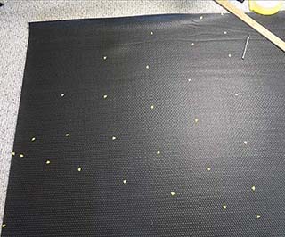 Dot pattern of vertexes with paper removed