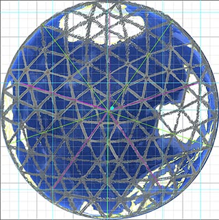 scaled design sketch with 1" = 1' (12")