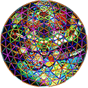 Wholeo Dome Yoga Mat design with stained glass