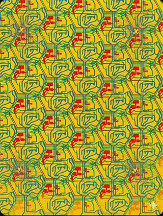 Neural Net image color schematically by Gemini AI