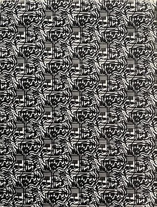 Late 1980s -1990s Neural Net image, black and white